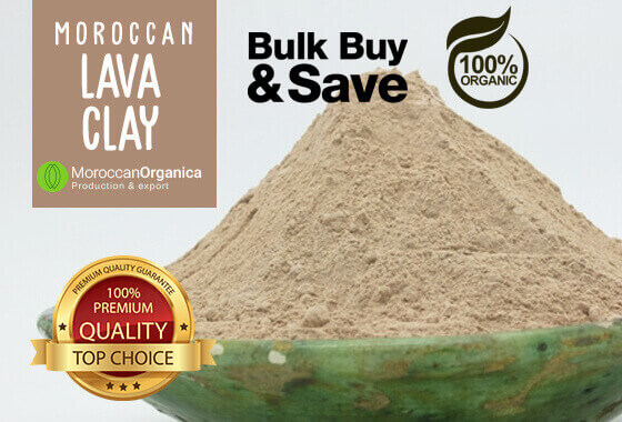 EXTRA MOROCCAN LAVA CLAY  GHASSOUL 100% ORGANIC